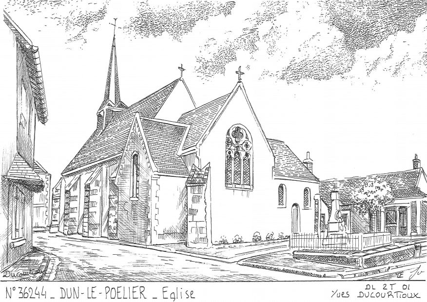 N 36244 - DUN LE POELIER - église